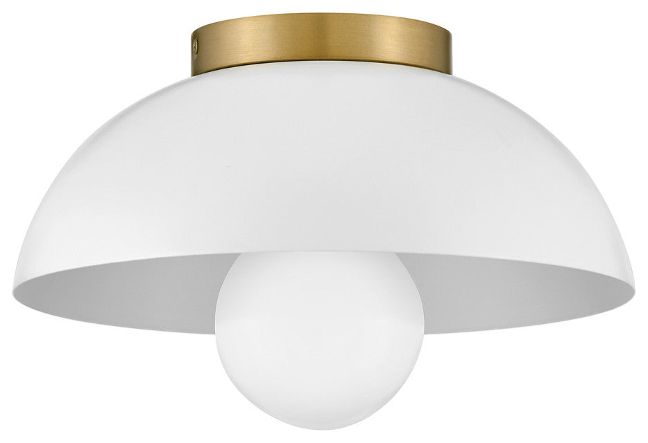 Lark Stu 11" Small Flush Mount Ceiling Light, Matte White