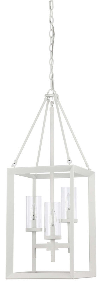 Golden Lighting 2073-3P Smyth 3 Light 12"W Taper Candle Pendant - Natural White