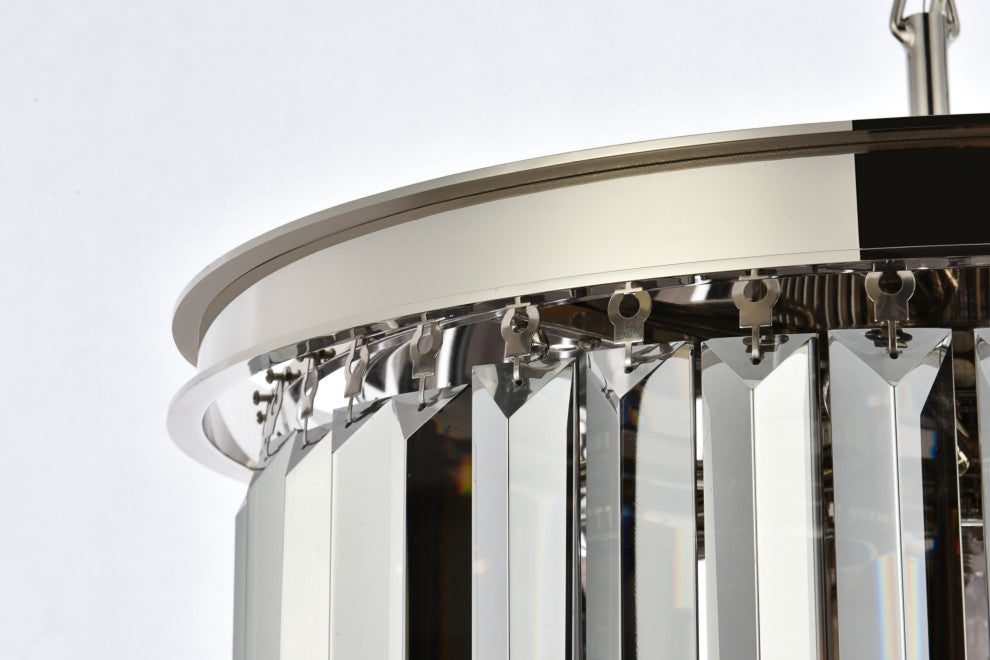 Elegant Lighting 1238F20-SS/RC Sydney 6 Light 20"W Flush Mount - Polished