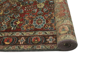 Fine Vintage Distressed Tursingul Red/Charcoal Runner, 3'5 x 9'9
