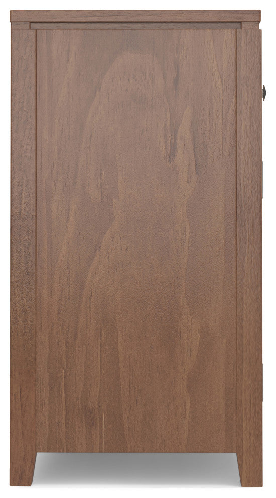 Cosmopolitan Solid Wood Sideboard Buffet, Medium Saddle Brown