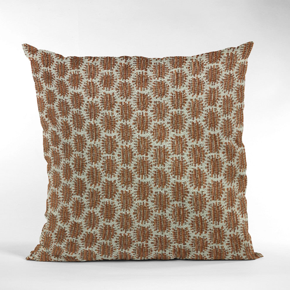 Plutus Brown Eyelashes Dot Luxury Throw Pillow, 12"x20"