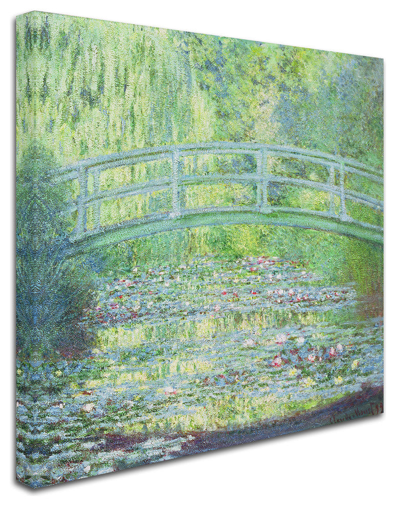 'Waterlily Pond-The Bridge II' Canvas Art by Claude Monet