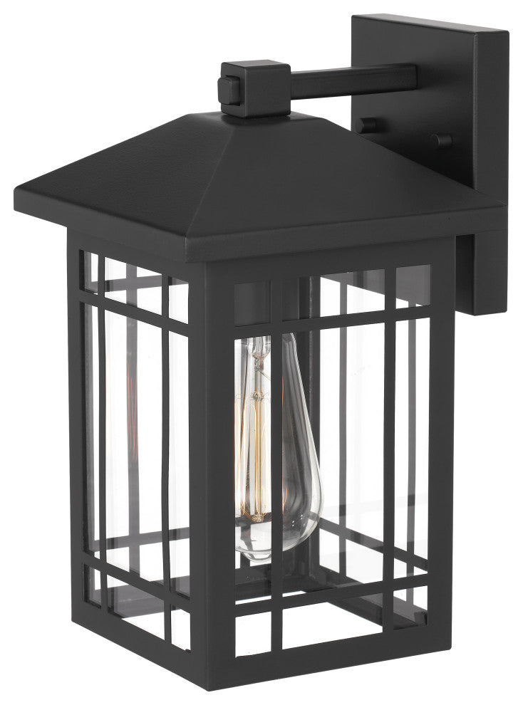 Timberlake 12" 1-Light Matte Black Painted Outdoor Wall Sconce Lamp