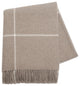 Windowpane Cashmere Throw, Taupe