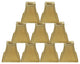 5" Square Faux Silk Bell Chandelier Lamp Shade, Gold, Set of 9