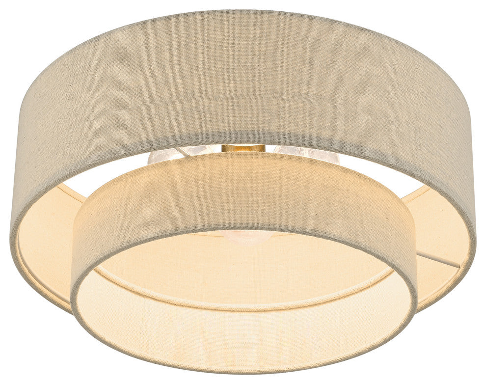 Bellingham 3-Light Antique Gold Leaf Large Semi-Flush