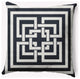 26x26" Greek New Key Nautical Decorative Indoor Pillow, Shark Blue