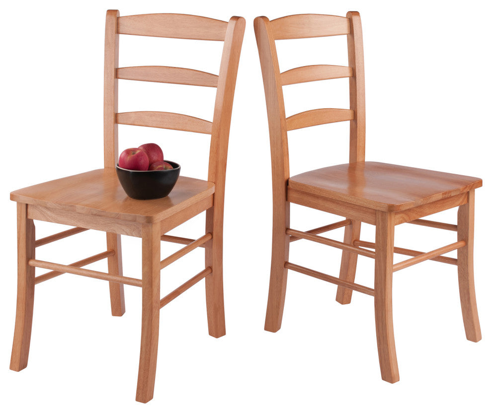 Benjamin Ladder-back Chairs, 2-Pc Set, Light Oak