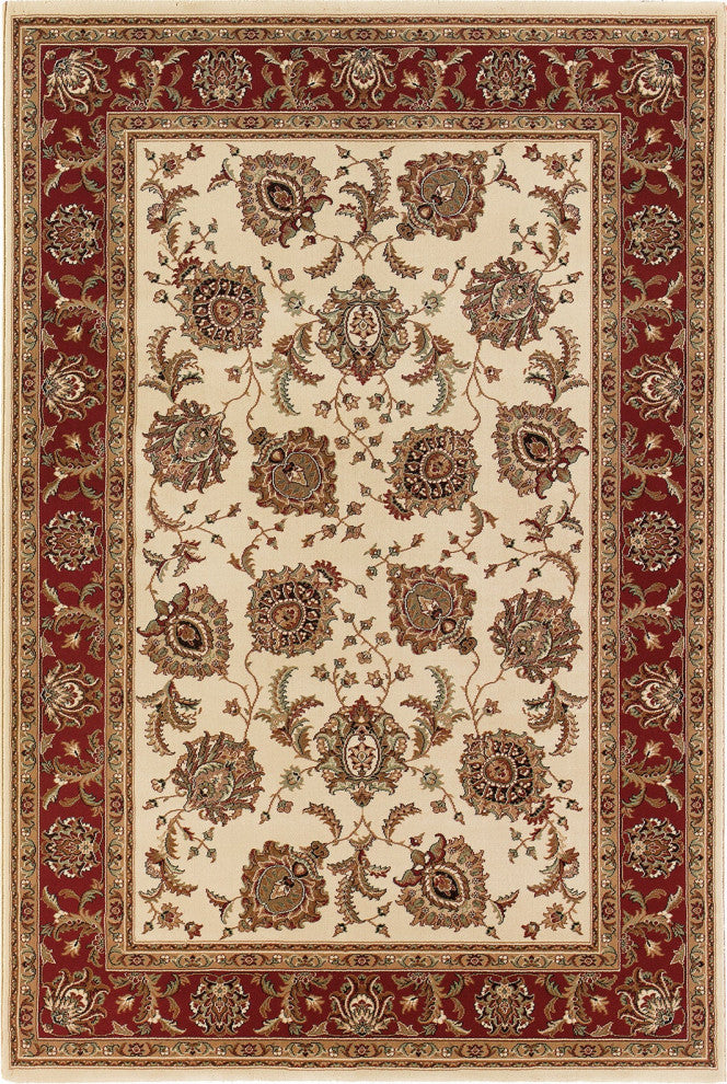 Oriental Weavers Ariana Collection Ivory/Red Oriental Indoor Area Rug 6'7"X9'6"