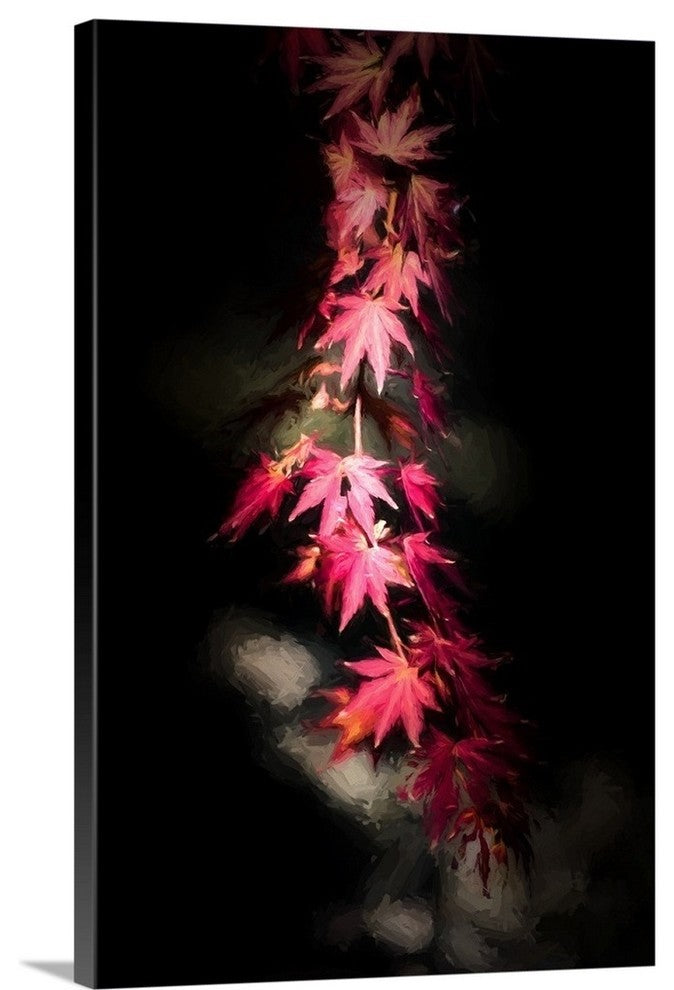 "Red Paint Stroke" Wrapped Canvas Art Print, 32"x48"x1.5"