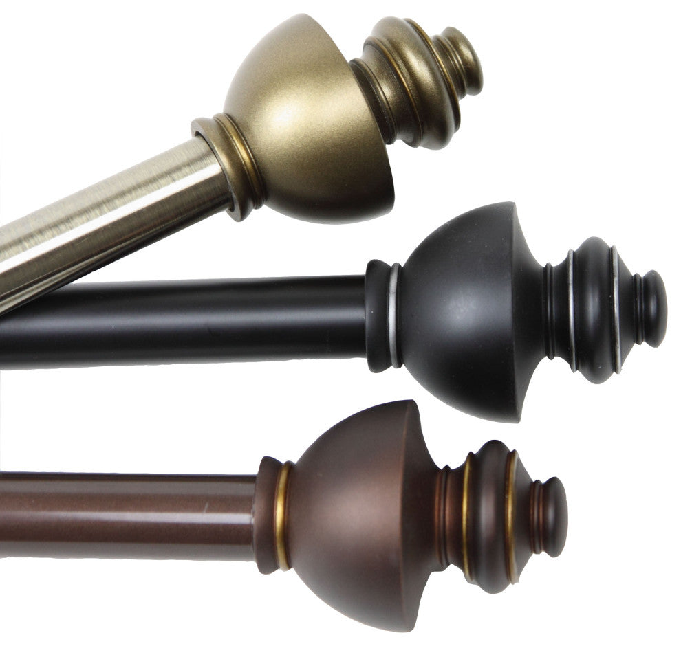 Madalena 13/16 inch dia. Curtain Rod, Cocoa, 66-120"