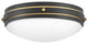 Hinkley Oliver 3-Light Medium Flush Mount 39053BK, Black