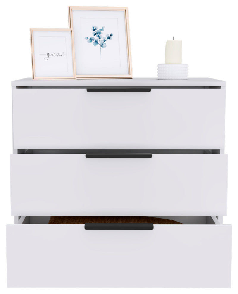 Washington 3 Drawer Dresser, White