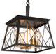 Industrial Farmhouse Chandelier 4 Light Pendant Ceiling Hanging Light Fixture