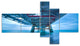Large Industrial Pier, Seascape Canvas Art Print, 60"x32", 5 panels