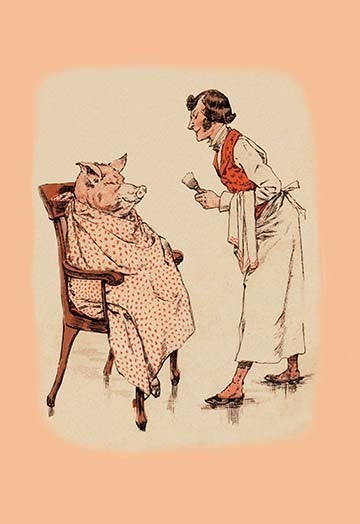 Shaving The Pig - Fine Art Giclee Print 24" x 36"