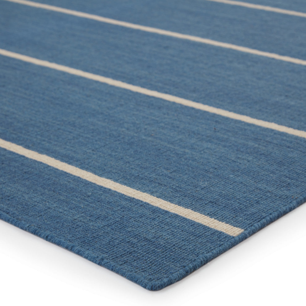 Jaipur Living Cape Cod Handmade Stripe Blue/Cream Area Rug, 8'10"x11'9"