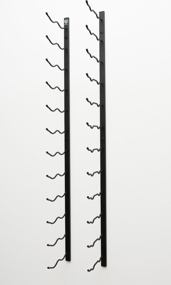 VintageView 24 Bottle Metal Wine Rack, Satin Black