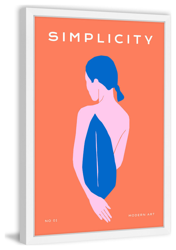 "Simplicity No 01" Framed Painting Print, 16x24