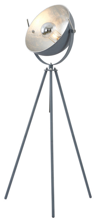 Black Tripod Frame Studio Floor Lamp, Chrome