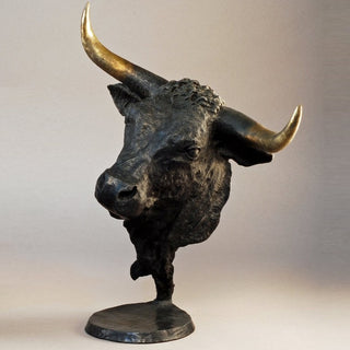 Bull Bronze Bust Sculpture