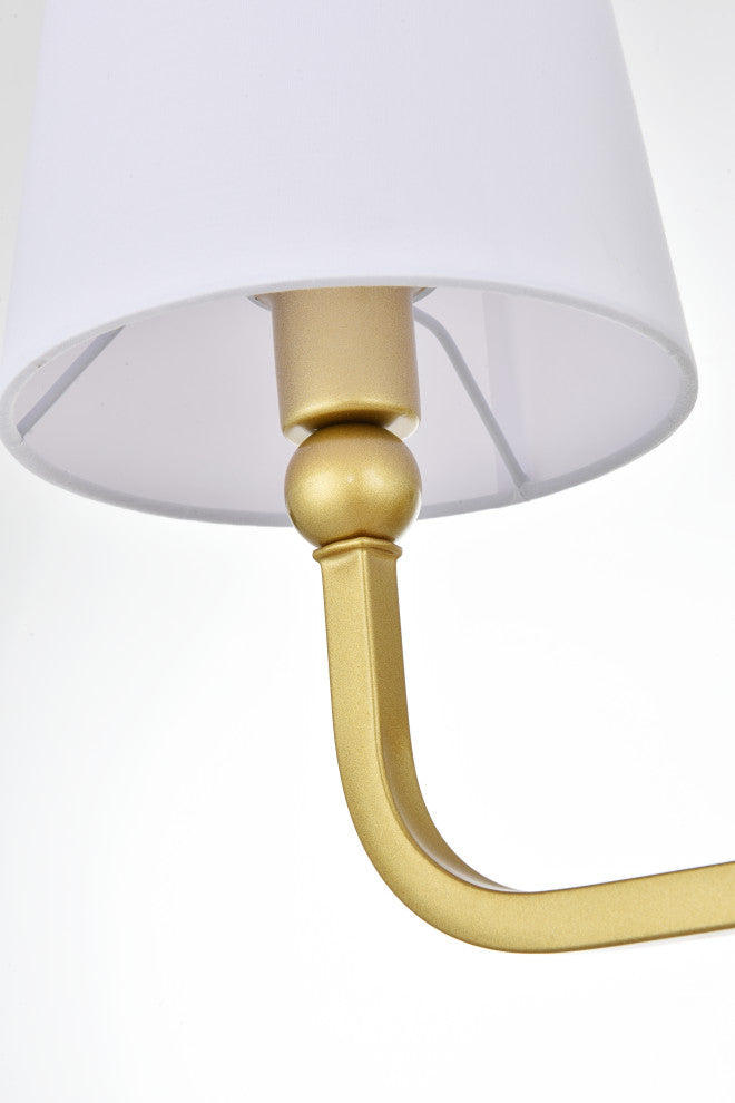 2 Light Brass And Clear Bath Sconce