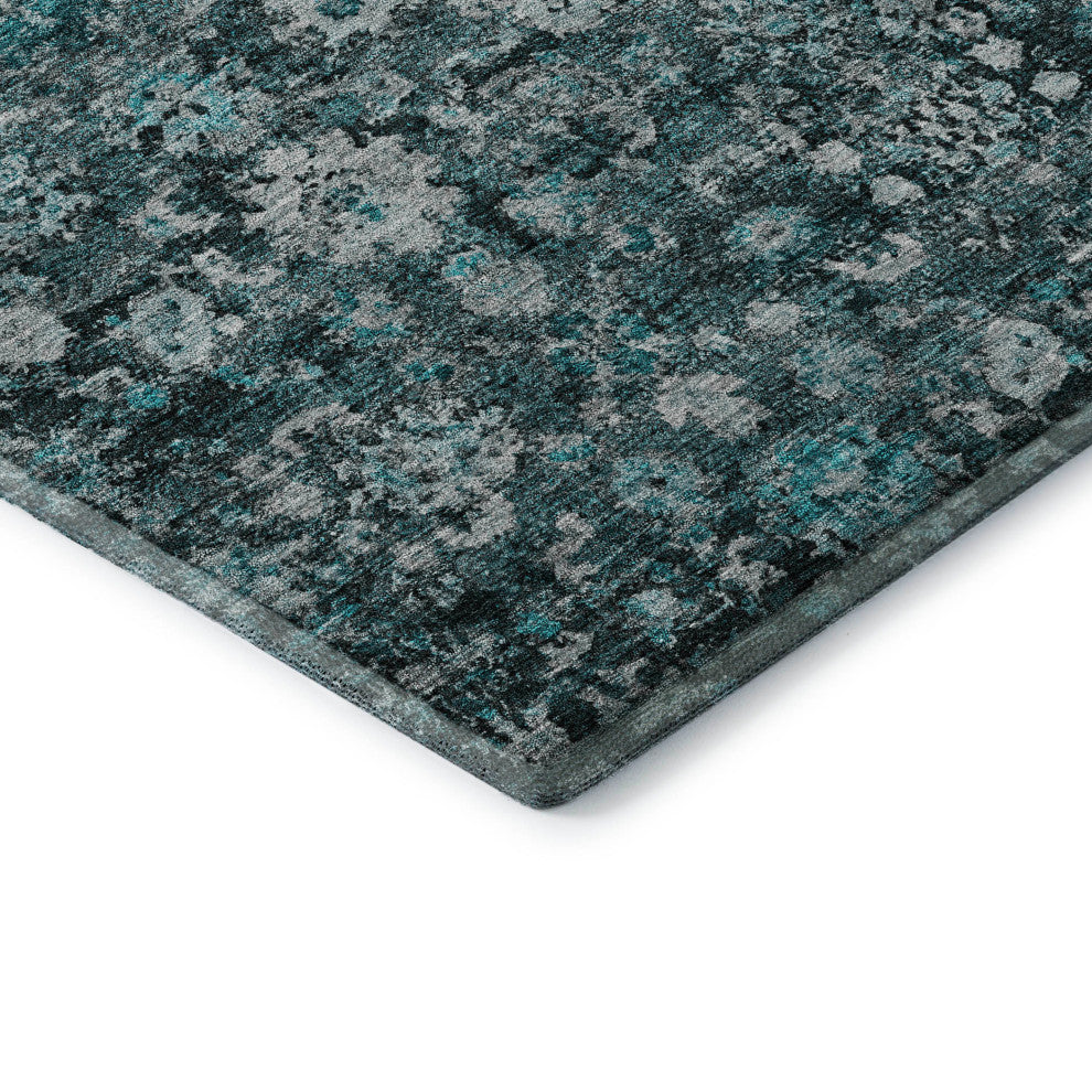 Premium Machine Washable Mayfield AMF651 Teal 5' x 7'6" Rug