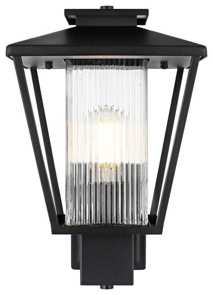 Home Living 10" Outdoor Wall Sconce, Black