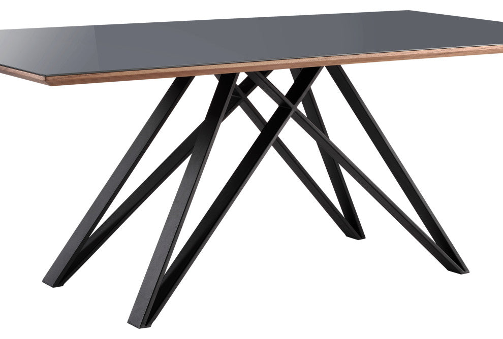 Urbino Lyon 5 Piece Dining Set With Gray Fabric Chairs