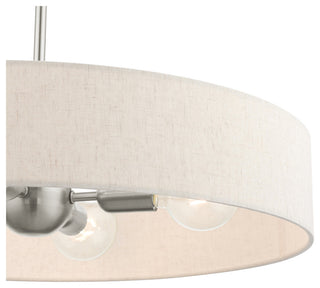 Livex Lighting Venlo 4 Light Brushed Nickel Drum Pendant