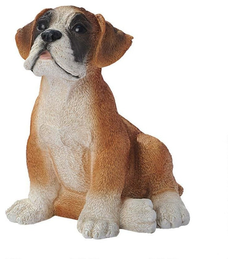 Boxer Puppy Dog Statue Sculpture Figurine