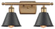 Innovations 516-2W-BB-M8-BK-LED 2-Light Bath Vanity Light, Brushed Brass