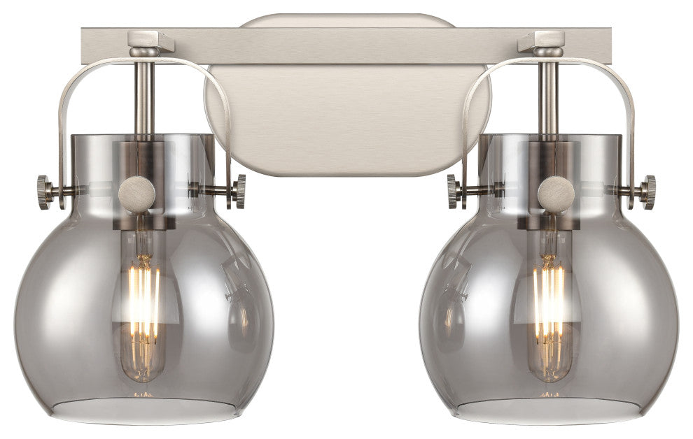 Pilaster Ii Sphere 2 17" Bath Vanity-Light Satin Nickel