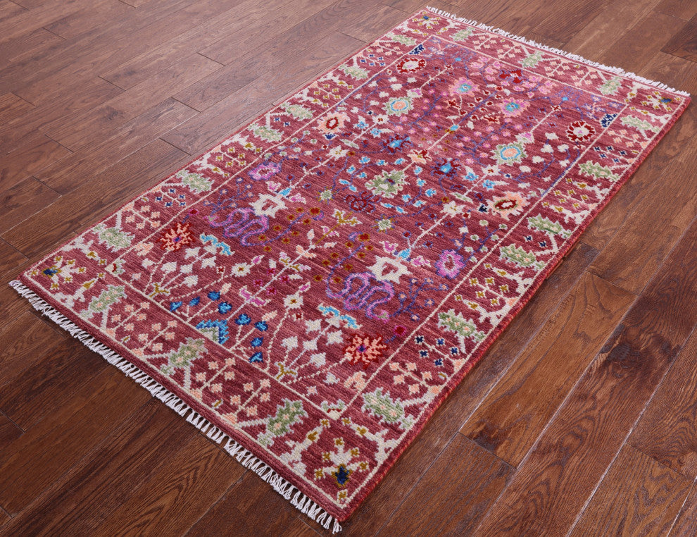3' 1" X 5' 4" Turkish Oushak Handmade Rug - Q15384