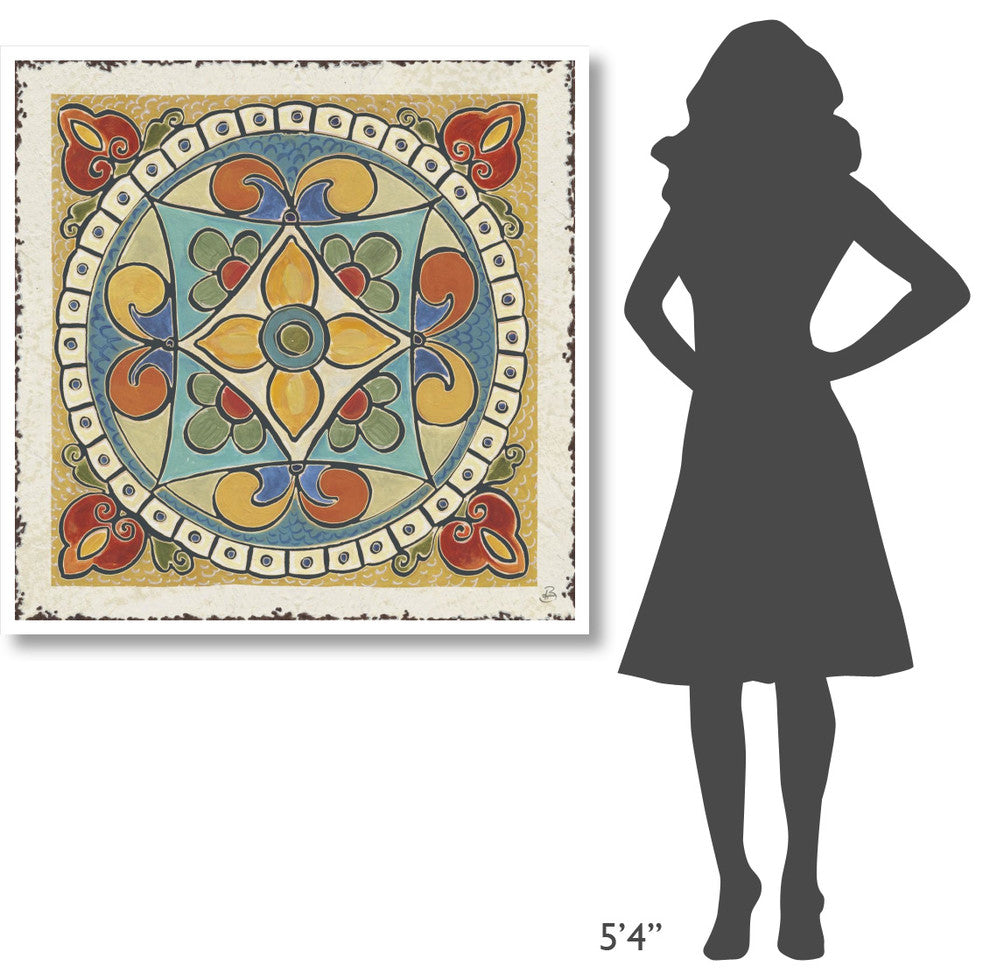 "Mediterranean Flair X" Digital Paper Print by Daphne Brissonnet, 42"x42"