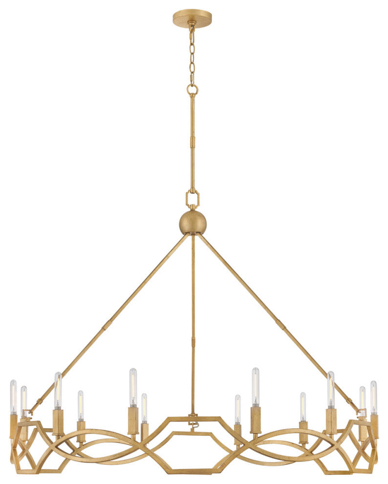 Hinkley Lighting 45786 Leona 12 Light 45"W Taper Candle Style - Distressed