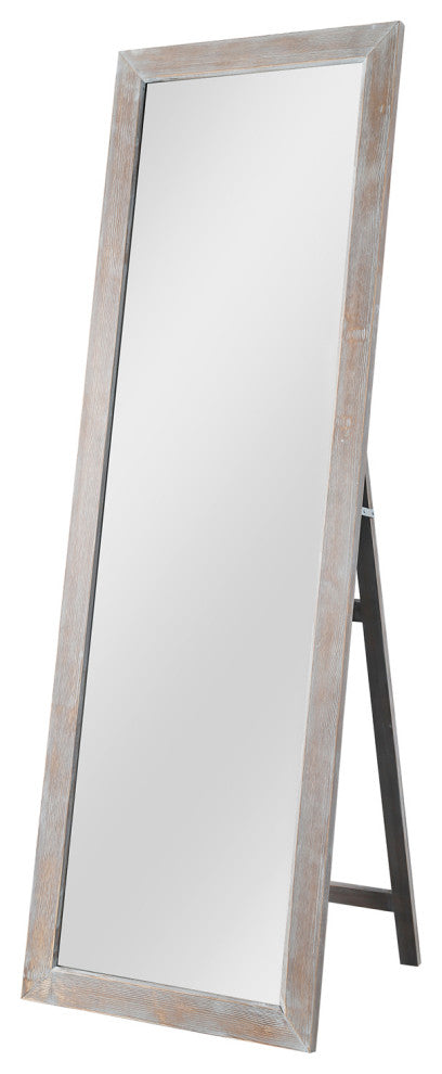 Brushed Light Brown Wooden Mirror