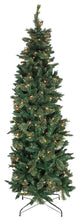 Pre-Lit Cashmere Mixed Pine Pencil Tree 768 Tips 300 Clear Lights, 7'