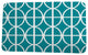 Palm Beach Ovals and Stripes Geometric Print Bath Mat, Blue, 21"x34"