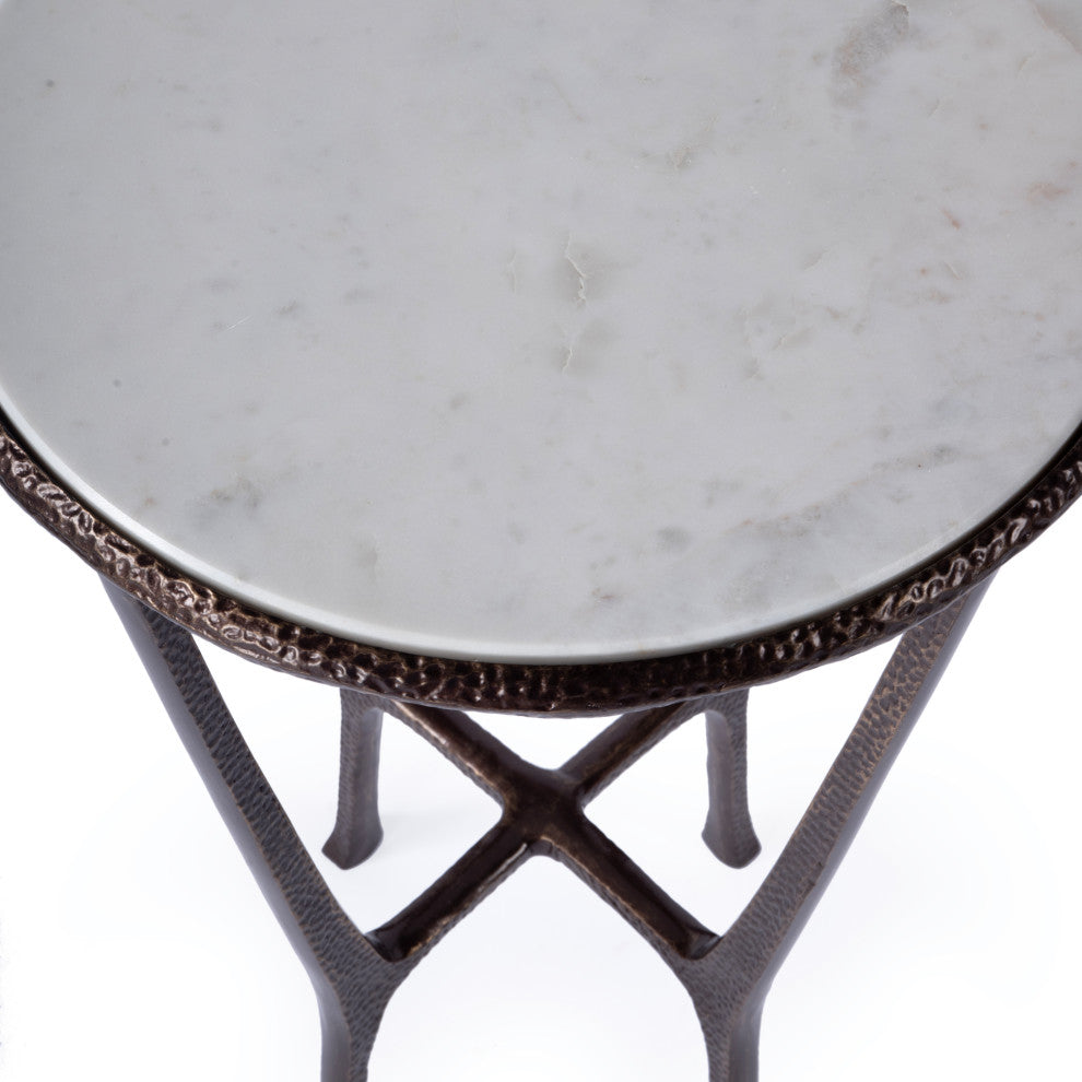 Lania Outdoor Marble Side Table