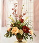 Magnolia, Rose and Orchid Silk Flower Arrangement