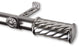 Grip Curtain Rod, Satin Nickel, 66-120"