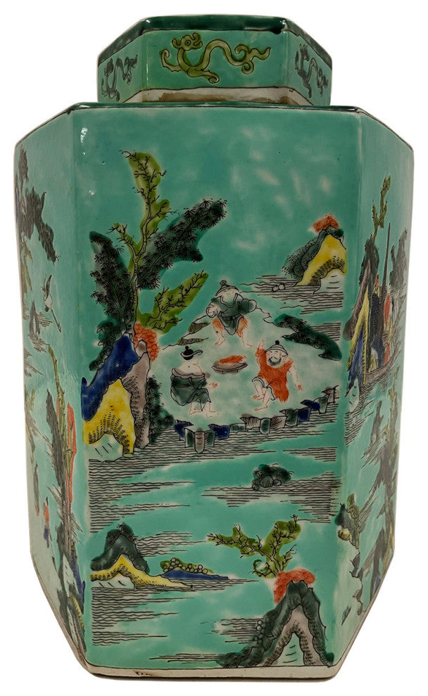 Consigned Early 20th Century Chinese Porcelain Vase/Jar With Lid