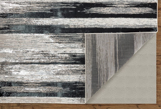 Orin R3338 Modern/Industrial Rug, Black/Silver, 13'x20'
