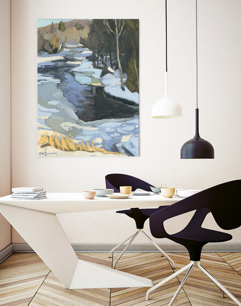 "Blue Shadows" Museum Mounted Canvas Print, 30"x40"