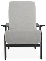 St. Catherine Deep Seat Outdoor Armchair, Grasscloth Cloud/Graphite