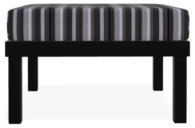 Larssen Cushion Deep Seating Outdoor Ottoman, Sensory Granite/Black