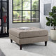 Empress Upholstered Fabric Large Ottoman - Granite