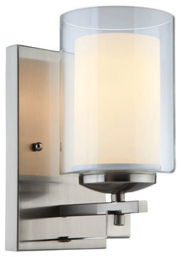 El Dorado Satin Nickel 1-Light Wall Sconce Bathroom Fixture, 20-7997
